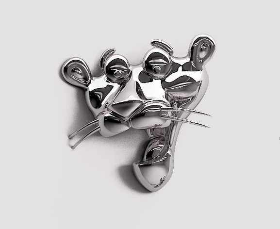 <b><i>Silver Desire</i></b>, 2020 <br> Recycled Resin (PETG), Chrome Spray Paint. 37 x 37 x 17 cm <br> Edition: 3