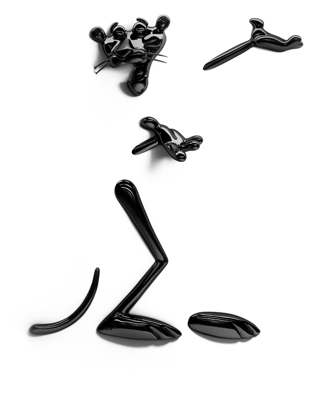 <b><i>Black Delight</i></b>, 2020 <br> Recycled Resin (PETG), Candy Spray Paint. 150 x 93 x 20 cm <br> Edition: 3